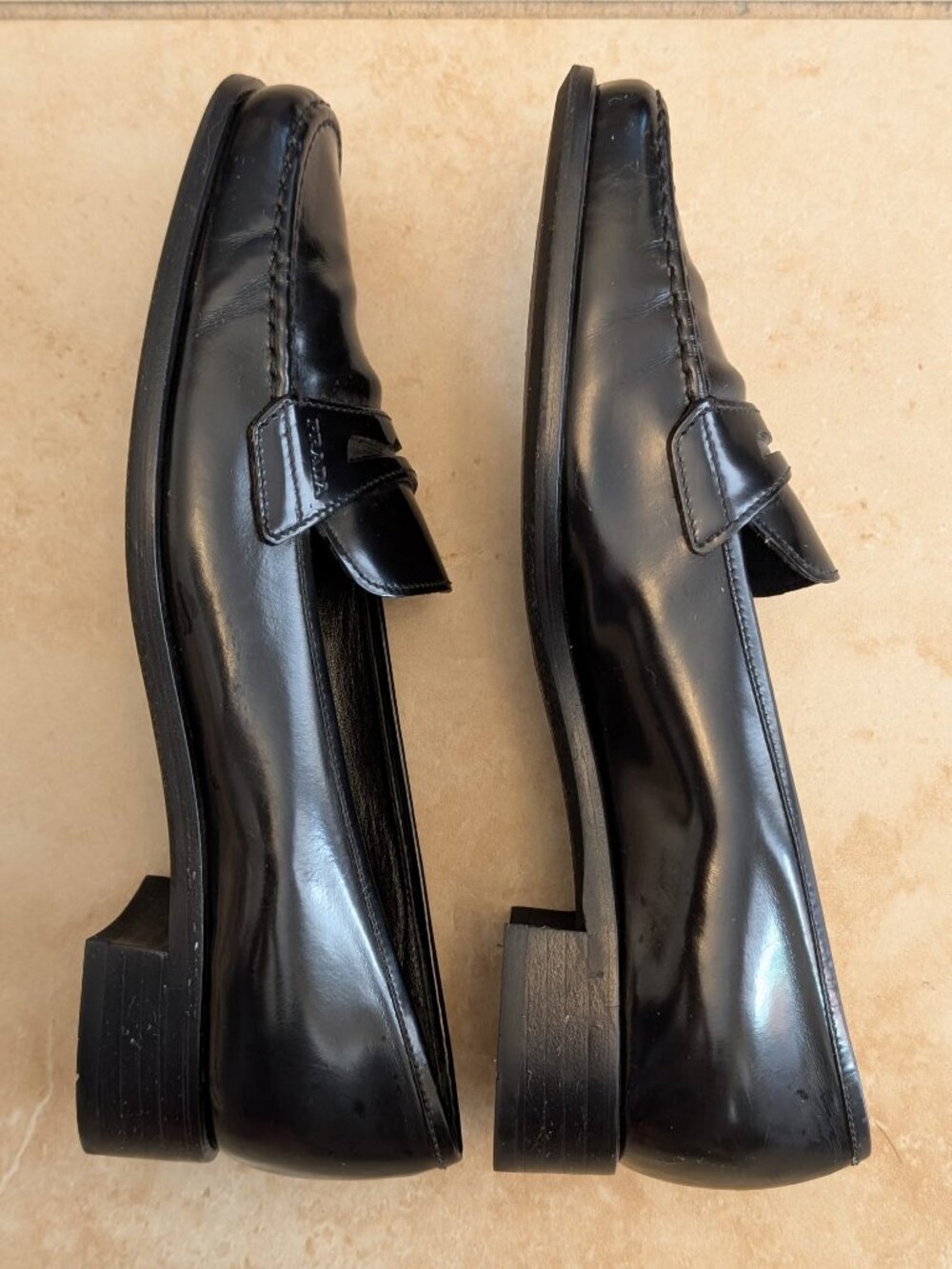 Prada Penny Loafers Black Size 35.5 - Picture 3 of 5